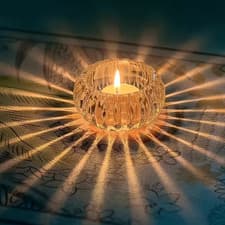 Image of Elegant Crystal Glass Candle Holder Table Centrepiece Aromatherapy Decor A7