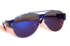 Image of McQueen Sunglasses MQ0002S 002 Blue Frames Shades Blue Grey Lens 58-11-135
