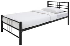 Image of Home Atlas Single Metal Bed Frame - Black | Modern Strong Bedroom Furniture Bed
