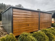 Image of Steel Garage 20x20ft (6 x6m)Colors White and Black/ Metal shed sheds,Carport UK