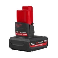 Image of Milwaukee M12 HB5 12V 5.0Ah High Output Li-Ion Battery 4932480165