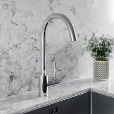 Image of Chrome Single Lever Monobloc kitchen Mixer Tap - Enza Tamara TAMSLCHR