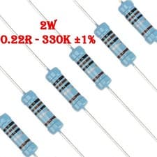 Image of 2W ±1% Metal Carbon Film Resistor Resistance Five-color ring 0.22R - 330K