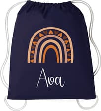 Image of Personalised Rainbow Drawstring Bag with Name,Custom Name Back to School Gift