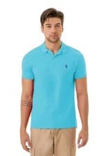 Image of U.S. Polo Assn. Men's Solid Interlock Short-Sleeve Polo Shirt