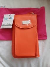 Image of Mia Tui Fiona Orange Phone Purse Bag.  New. Never Used. New With Tag.