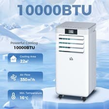 Image of 10000 BTU Mobile Air Conditioner Portable AC Unit w/ RC, for Bedroom, White