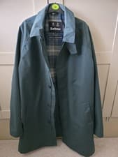 Image of Barbour Barnley Mac Jacket Green Gables. Size Large