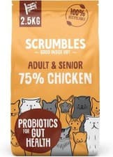 Image of Scrumbles - Dry Adult & Senior Cat Food with Probiotics - Chicken - 2.5Kg