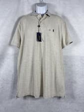Image of Polo Ralph Lauren Polo Shirt Mens XXL Gray Short Sleeves Custom Slim Fit New