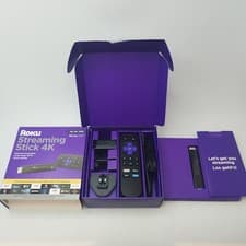 Image of Roku Streaming Stick 4k media Player 2022 Model 3820X2 Black With Voice Remote 