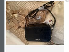 Image of Ted Baker Stina Croc Mini Camera Bag in Black, authentic. NWT.
