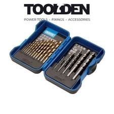 Image of Draper 18551 Metric Combination HSS and Masonry Drill Bit Set (17 Piece)