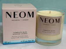 Image of Neom Complete Bliss 185g Scented Candle Blush Rose Lime Black Pepper NWB RRP£40