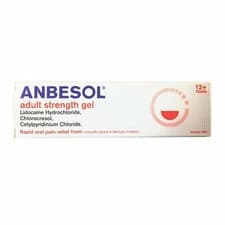 Image of Anbesol - Adult Strength Gel - 10g - Mouth Ulcer Denture Pain Relief Gum Teeth