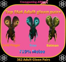 Image of Top STAT Gloon Adult pair 362 719% Melee ARK ASA Ascended