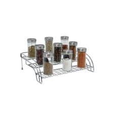 Image of 3-Tier Spice & Herb Rack Jar Holder Cupboard Storage Organizer Chrome Buckingham