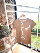 Image of MADONNA  T-SHIRT BEIGE WAS £19 NOW £5