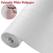 Image of Luxury Textured Worthing White Bark Effect Wallpaper Embossed Paintable DIY 1~6X