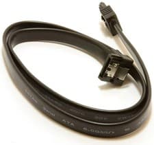 Image of 45cm Sata Cable Serial ATA 2 HDD Hard Drive Data Lead - Black