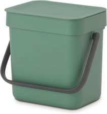 Image of Brabantia Sort Go 3L Food Waste Bin Green Compost Space Efficient Plastic New