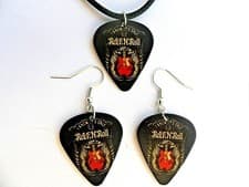 Image of " I know It's only Rock n Roll but I like it " Guitar Pick Necklace / Earrings