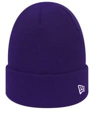Image of NEW ERA BEANIE HAT PLAIN MENS BLACK CUFFED KNITTED WINTER WARM FLAG KNIT CAP