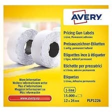 Image of Avery Dennison CAS 1/8 Price Gun Removable Labels 10 Rolls, 1500 per Roll