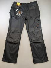 Image of Scruffs Worker Plus Trousers Men 36R Black Workwear Cargo Holster BNWT T51796