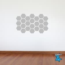 Image of Hexagons Vinyl Wall Art Sticker Decal Living Room Bedroom Kitchen Home Decor
