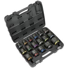 Image of Sealey Premier 17 Piece 3/4" Drive Hexagon Impact Socket Set