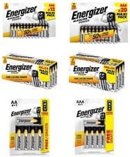 Image of Energizer AA AAA Batteries Alkaline Power Maxi Pack LR6 LR03 MN1500 LONG EXPIRY
