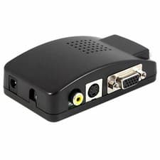 Image of B12C AV S-Video To VGA Converter Adapter VGA For Monitor Camera TV