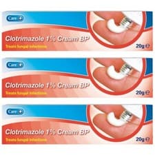 Image of Clotrimazole Cream 1% 20g - Treats Fungal Infections, Thrush, Ringworm - 3 PACK
