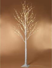 Image of Lighted Christmas Tree Xmas White Birch Twig Tree with LED Light Indoor Outdoor