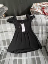 Image of 6-7 Years Old Black Short Sleeve Summer Dress