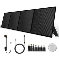 Image of SARONIC 220W 12V Portable Foldable Solar Panel for Camping Power Station RV