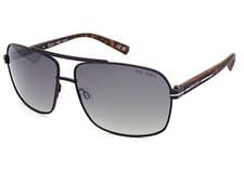 Image of BLOC Pilot Metal Sunglasses Matte Black Tortoise with Grey Gradient Lenses F451