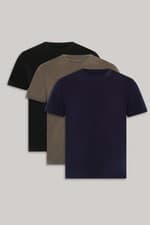 Image of Ted Baker 3-Pack Lounge Crew Neck T-Shirts - Olive/Black/Navy