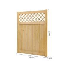 Image of Privacy Wooden Garden Gate Pedestrian Fence Gate Yard Porch With Fittings Latch