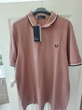 Image of Fred Perry Polo Shirt Size Extra Large Twin Tipped Slim Fit Colour Burlwood BNWT