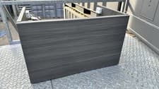 Image of Nuie Arno Anthracite Woodgrain 600mm Wall Hung Single Drawer Vanity Unit and Thi