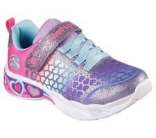 Image of Skechers Girls Heart Lights Lovely Colours - Pink / Multi