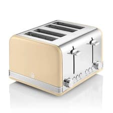 Image of Swan Retro Cream 4 Slice Toaster