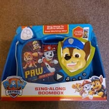 Image of Paw Patrol Sing Along Karaoke Boombox With Microphone Built In Music & Lights