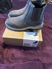 Image of Men’s Site Steel Toecap Slip On Safety Boots Size 9 New Brown Leather Merrien