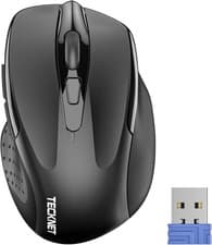 Image of TECKNET Wireless Mouse 2600 DPI Ergonomic 6 Button 2.4G Laptop PC UK