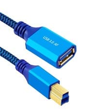 Image of USB 3.0 A Female to USB-B Male Adapter Cable 5Gbps High Speed 0.5m