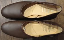 Image of Tricker's  Brown Leather Slippers Hand Made In England Men Size 13 BNIB