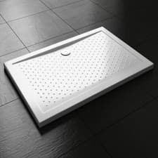 Image of Bathroom Shower Tray Acrylic Resin Non-Slip Rectangle Slimline 1200x800x40mm